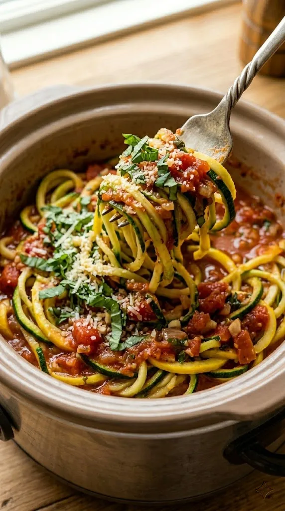 Squash Pasta with Marinara