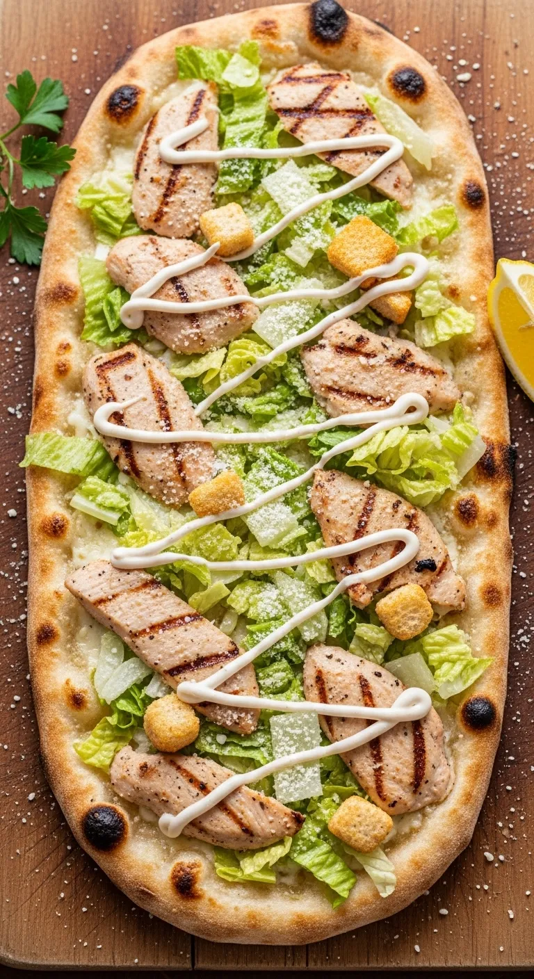 chicken caesar naan