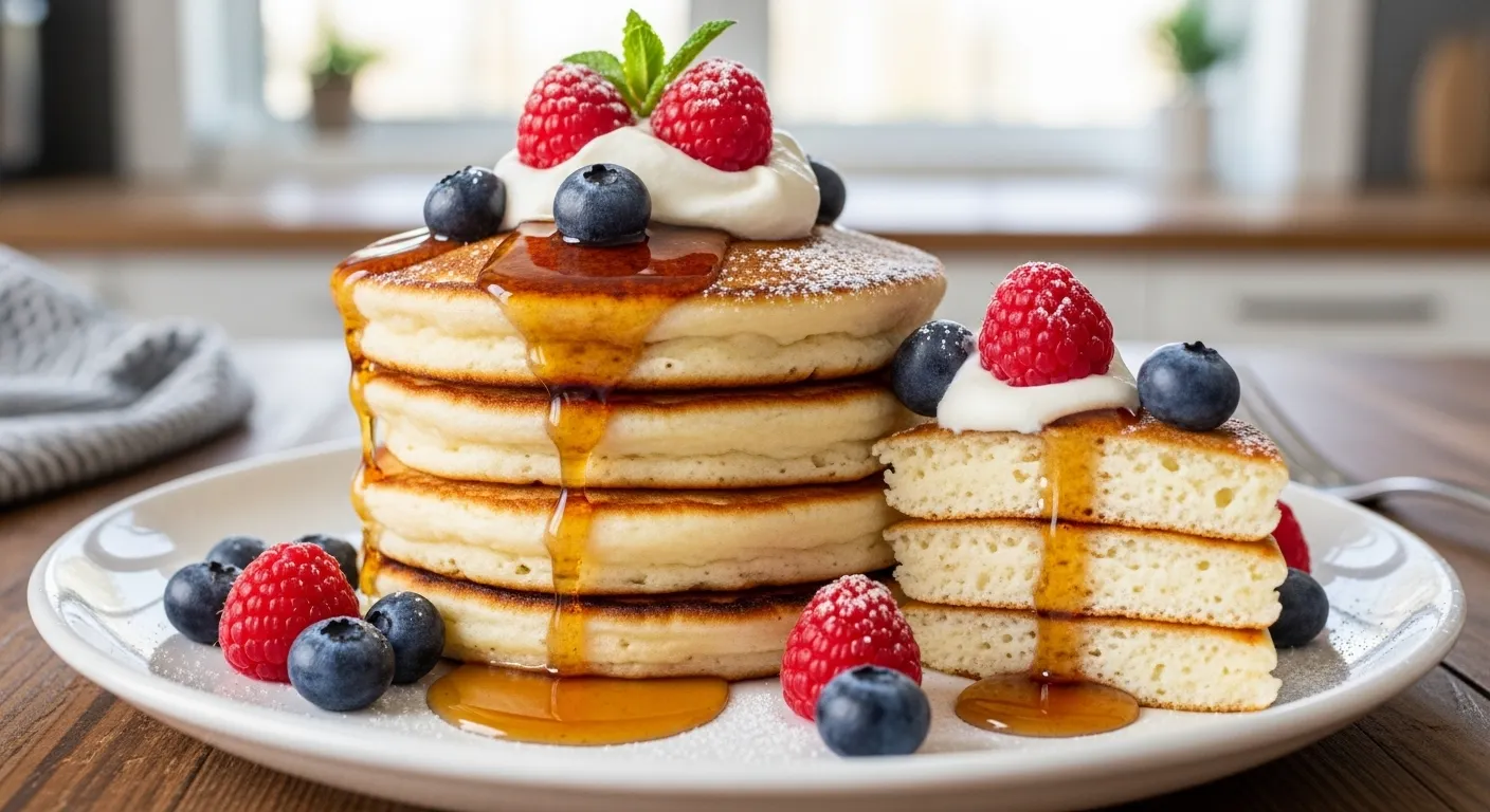 fluffy cottage cheese pancakes