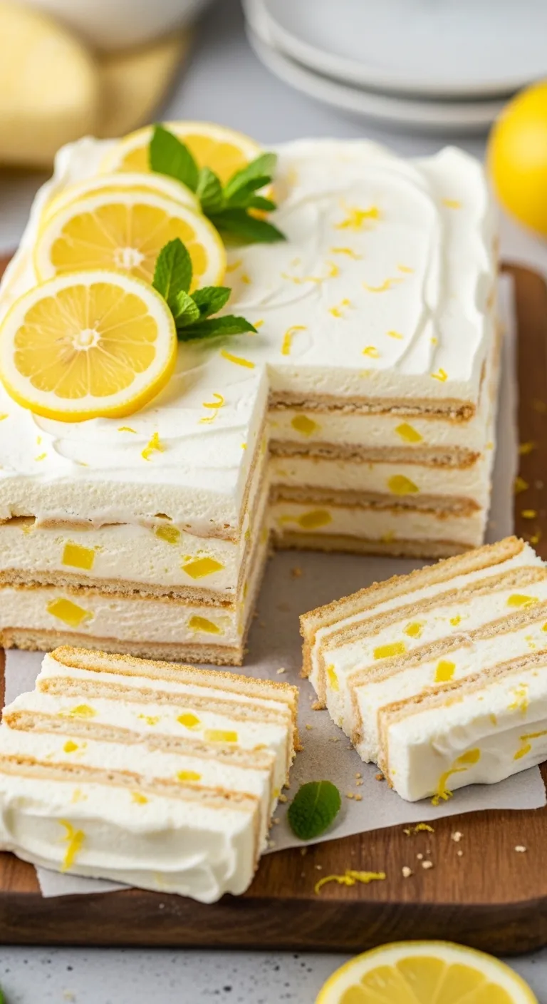 old fashioned lemon icebox cake