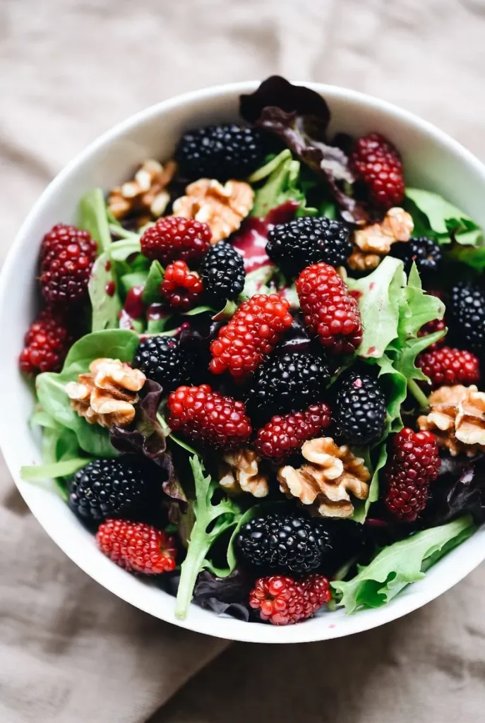 Fresh Mulberry Summer Salad