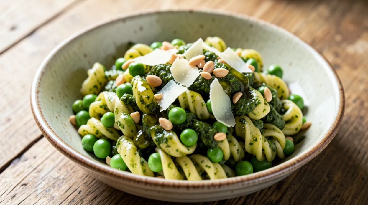 Pesto Pasta Salad with Peas