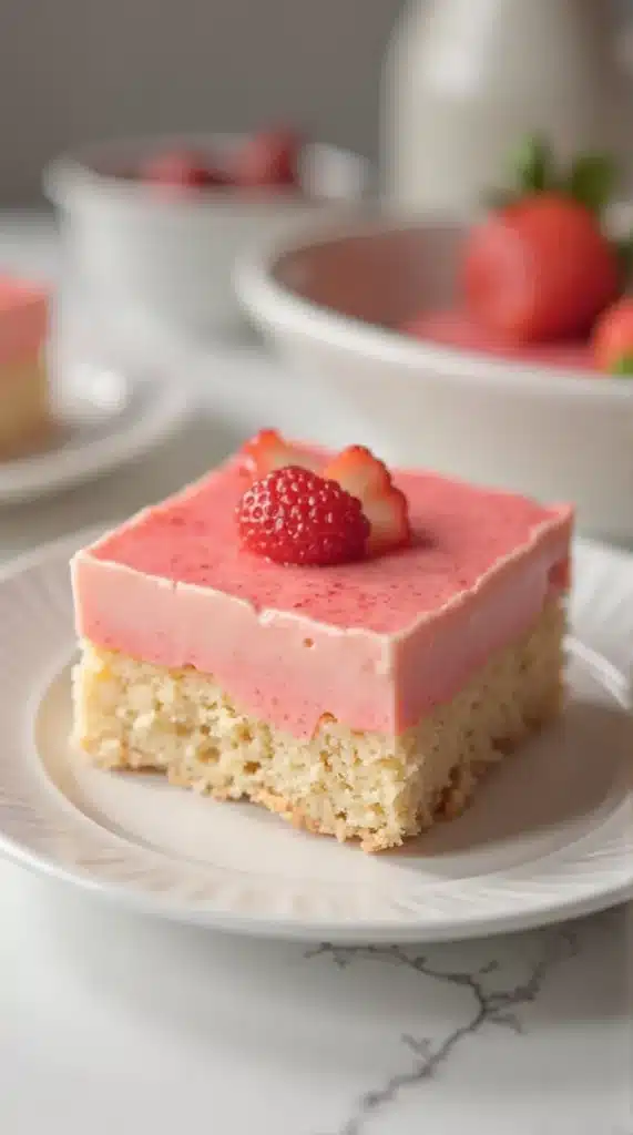 Rhubarb Custard Bars with Shortbread Base