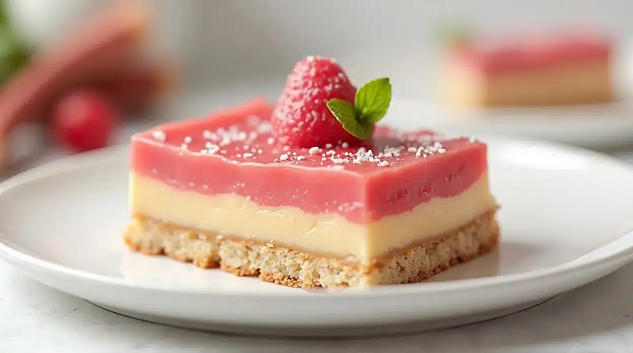 Rhubarb Custard Bars