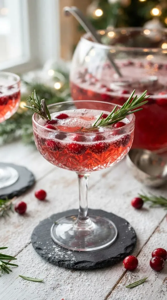 Classic Cranberry-Rosemary Sparkler