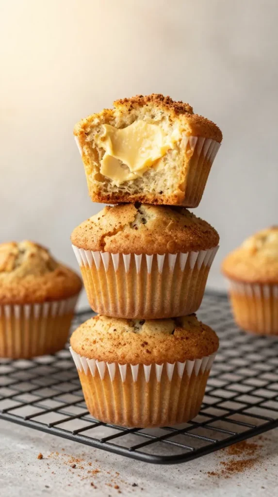 Apple Cider Cheesecake Muffins