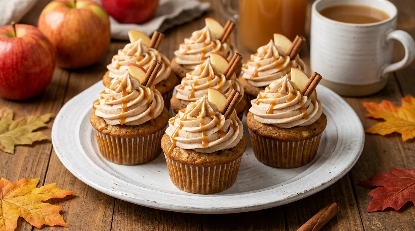Apple Cider Cupcakes with Cinnamon Frosting