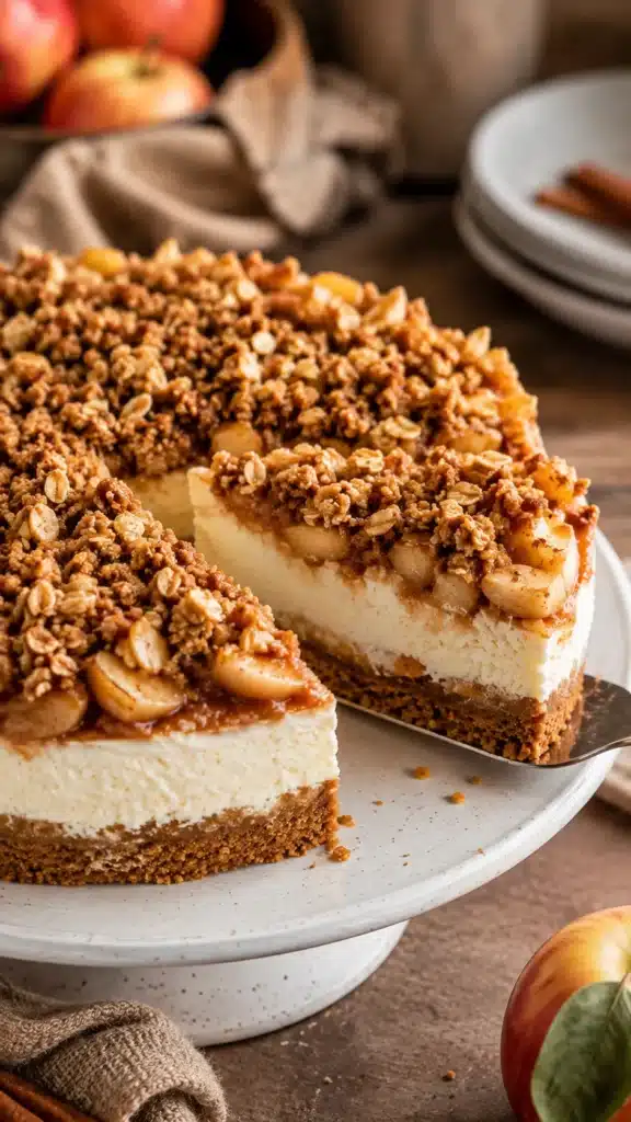 Apple Crisp Cheesecake