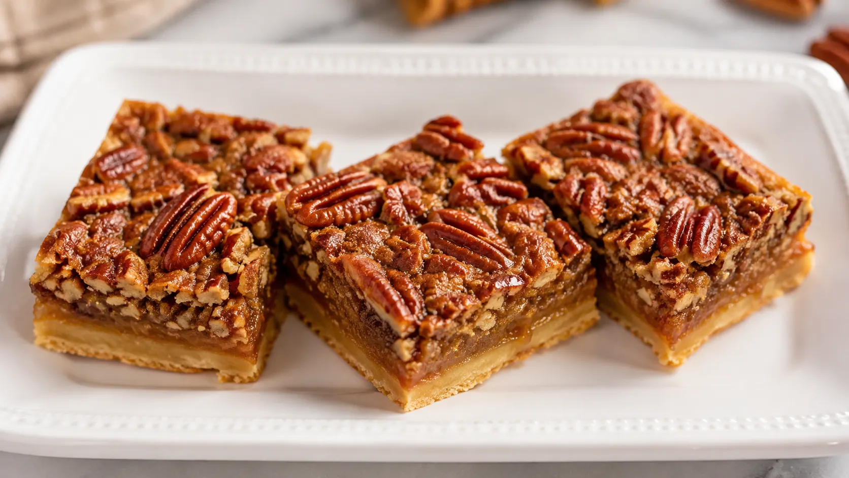 Chewy Pecan Pie Bars