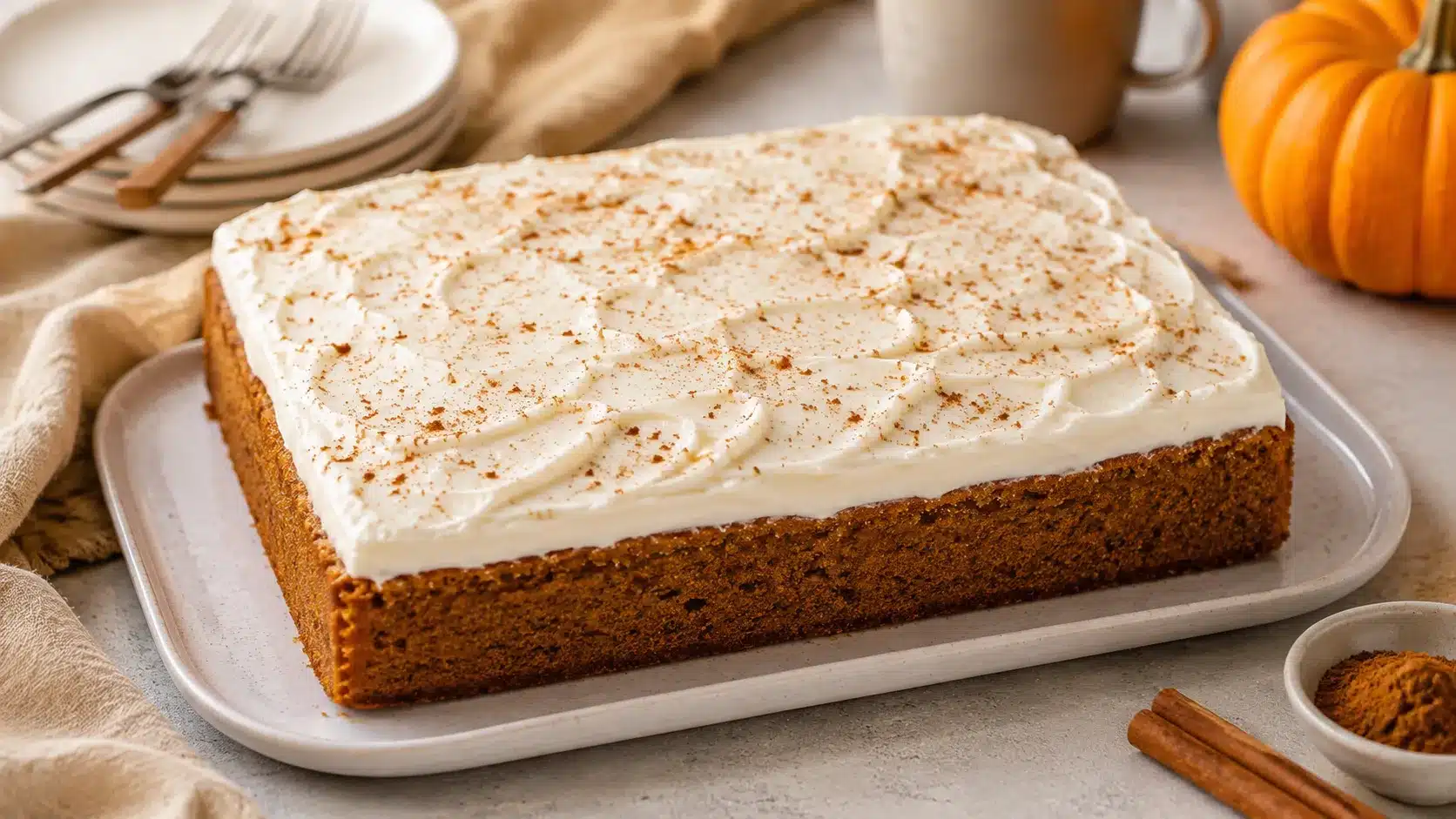 Easy Vegan Pumpkin Snack Cake Recipe