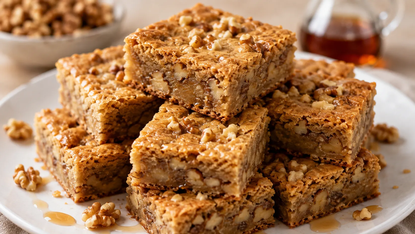 Maple Walnut Blondies