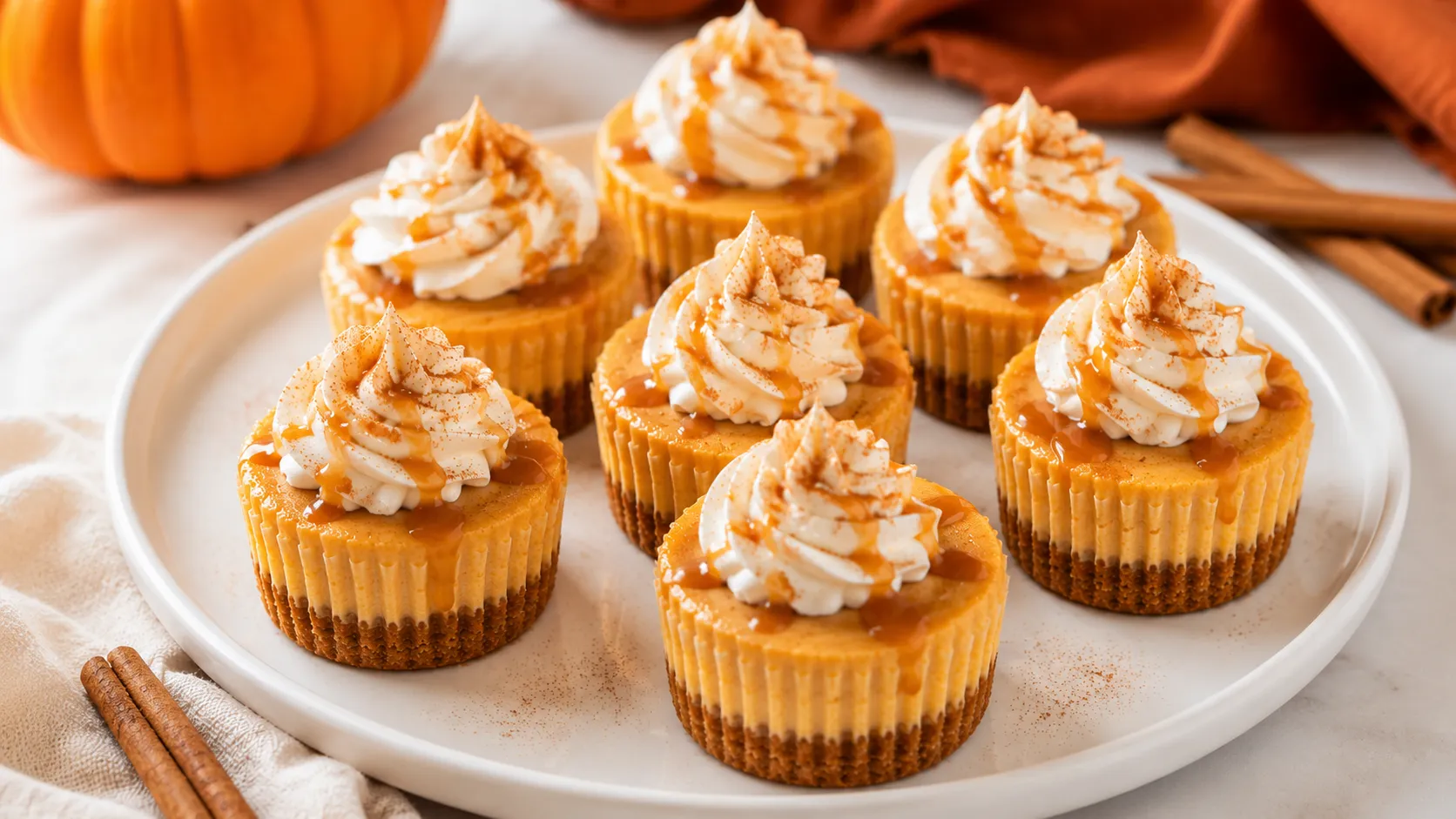 Mini Pumpkin Cheesecakes