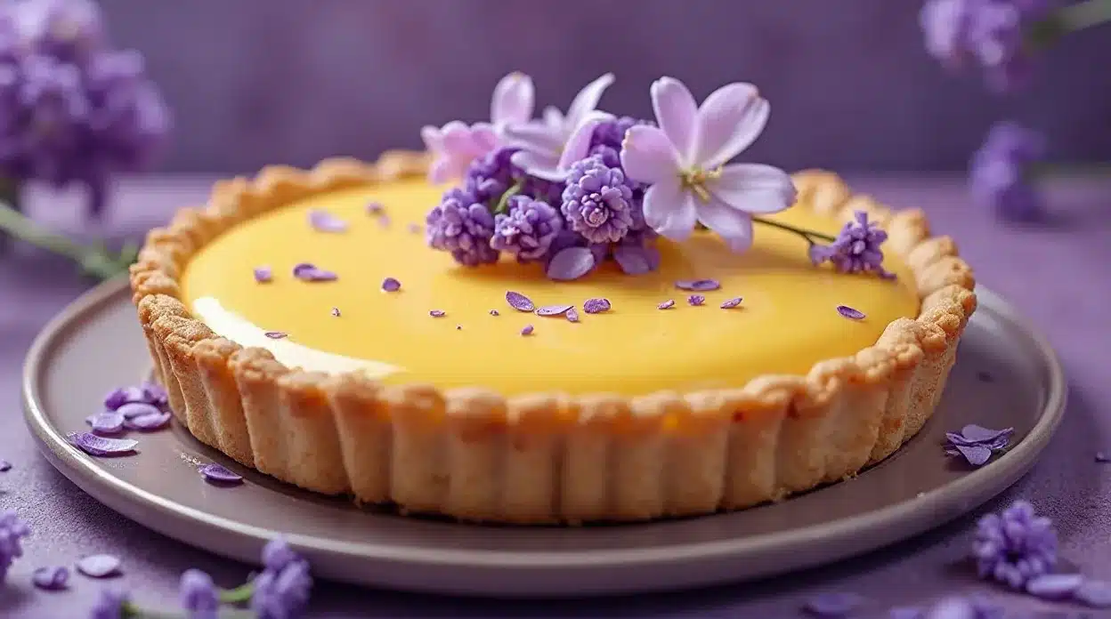 Honey Lavender Custard Pie