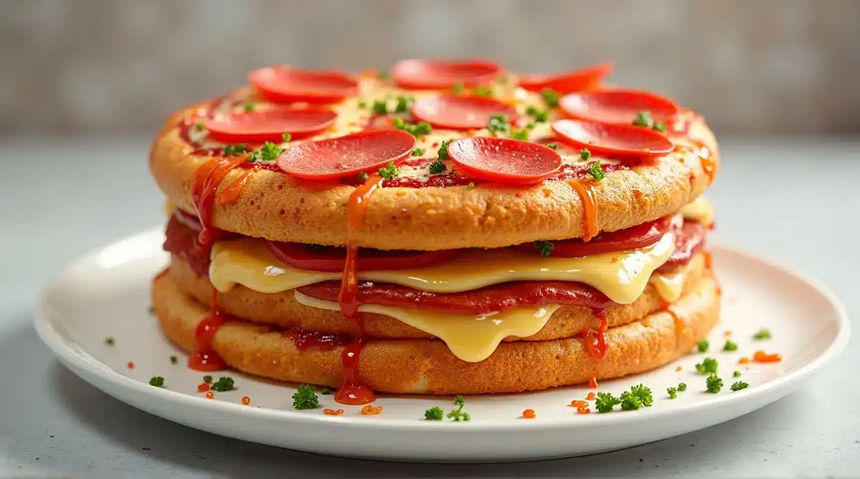 Pepperoni Pizza Layer Cake