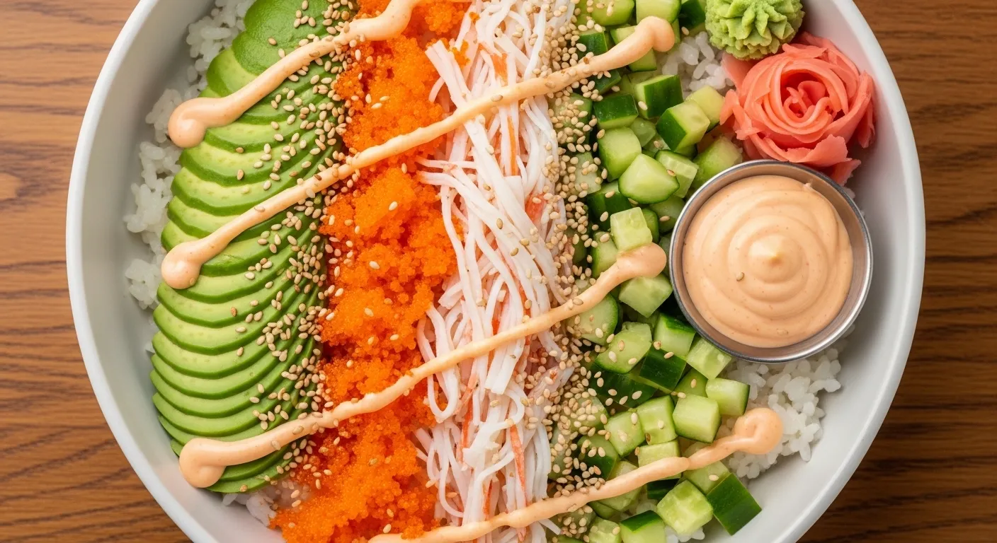 spicy crab sushi bowl
