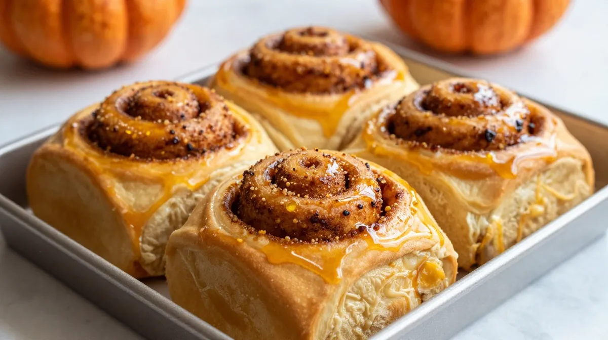 Easy Pumpkin Spice Cinnamon Rolls