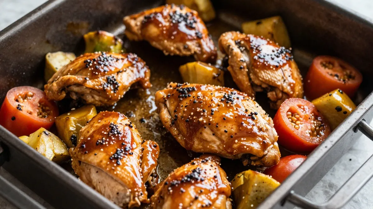 One-Pan Maple Dijon Chicken and Vegetables